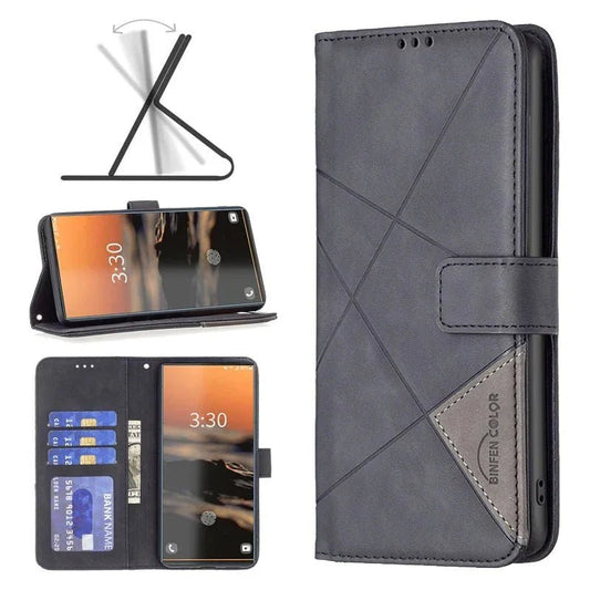 Galaxy S24/ S24 Plus/ S24 Ultra - Lederoptik Hülle mit Kartenfach - Top Hüllen
