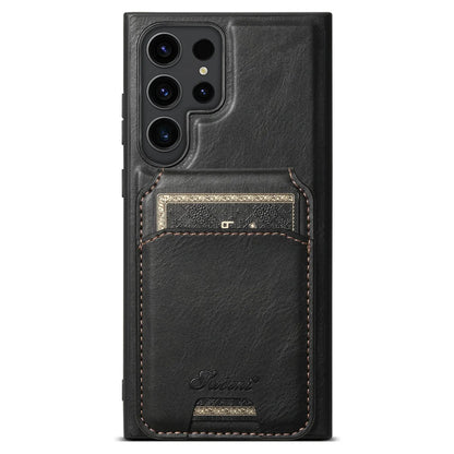 Galaxy S24/ S24 Plus/ S24 Ultra - Lederoptik Hülle mit Magnetischer Brieftasche - Top Hüllen