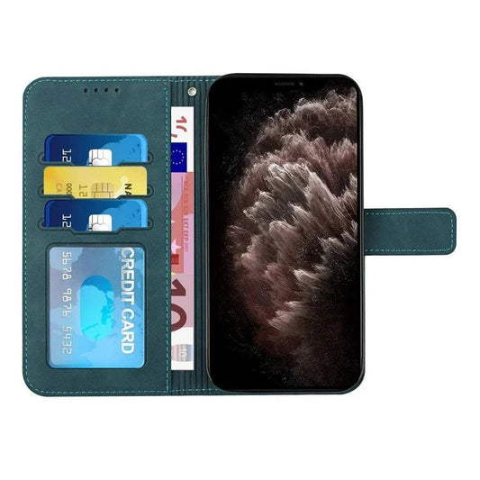 Galaxy S24/ S24 Plus/ S24 Ultra - Lederoptik Schutz Hülle, Abdeckung mit Kartenfach - Top Hüllen