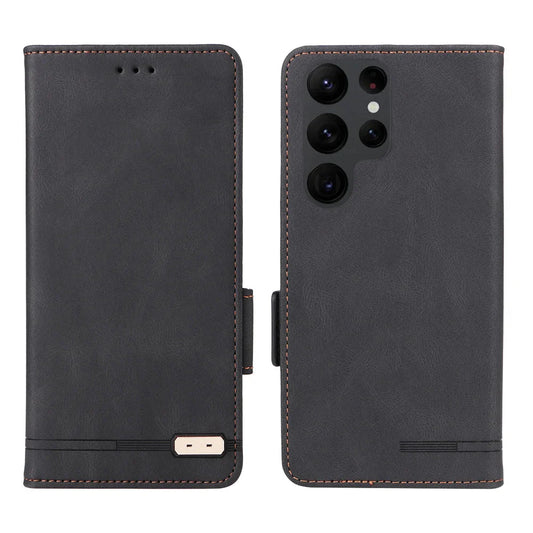 Galaxy S24/ S24 Plus/ S24 Ultra - Lederoptik Schutz Hülle mit Abdeckung + Displayschutz/ Brieftasche/ Kartenfach Magnetisch - Top Hüllen