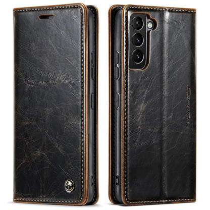 Galaxy S24/ S24 Plus/ S24 Ultra - Lederoptik Schutz Hülle mit Kartenfach - Top Hüllen