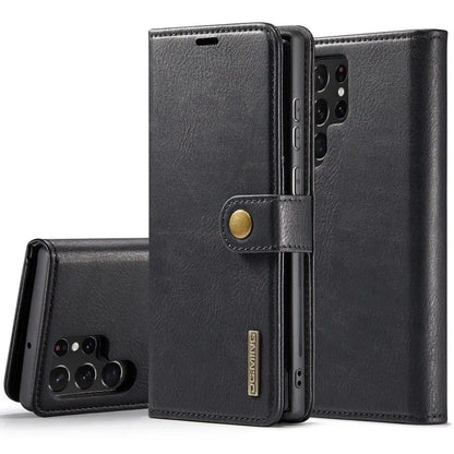 Galaxy S24/ S24 Plus/ S24 Ultra - Lederoptik Schutz Hülle mit Magnetischer Brieftasche - Top Hüllen