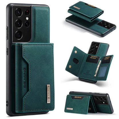 Galaxy S24/ S24 Plus/ S24 Ultra - Luxus Lederoptik mit Magnetischem Portemonnaie - Top Hüllen