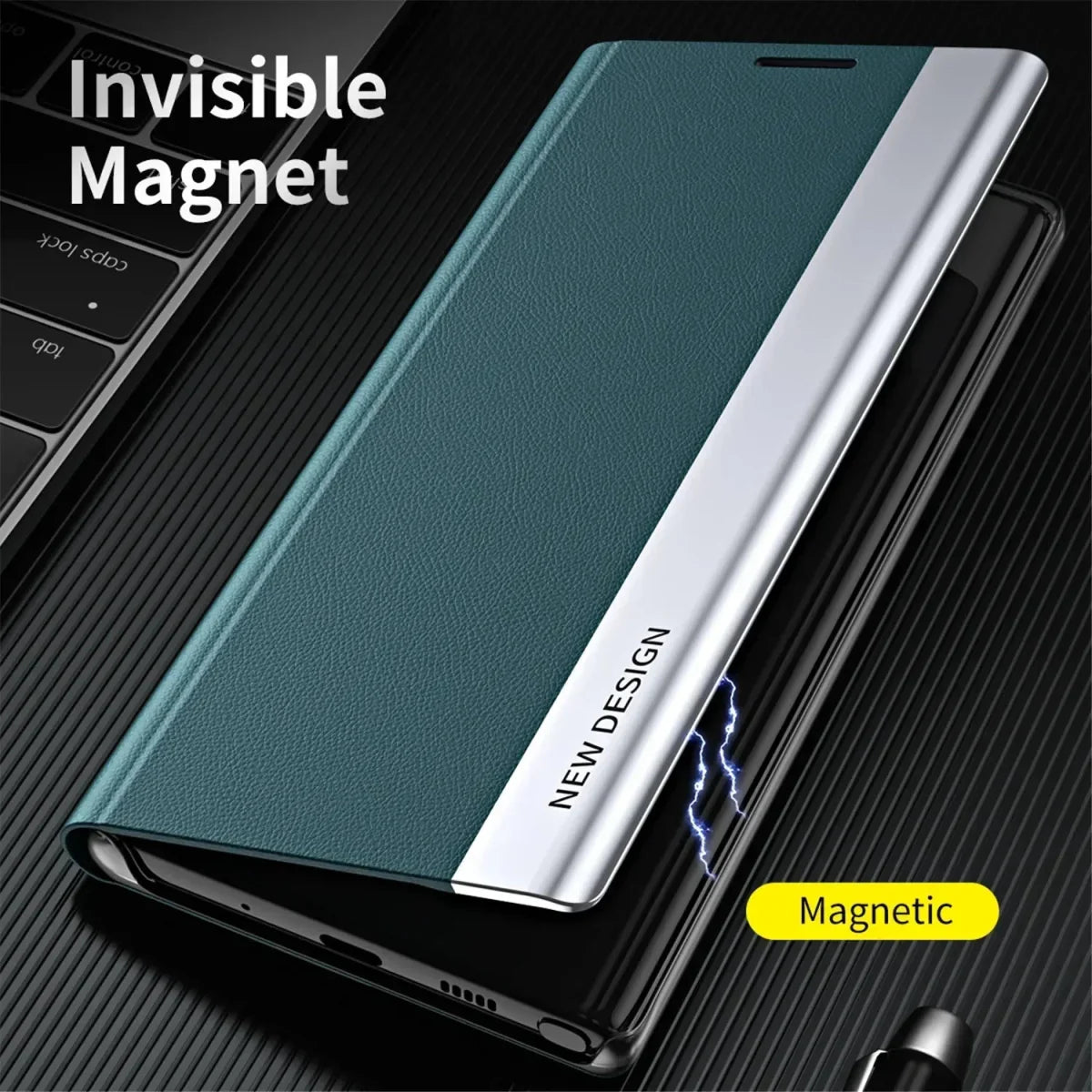 Galaxy S24/ S24 Plus/ S24 Ultra - Magnetische Hülle Flip mit Display Schutz, Stoßfest - Top Hüllen