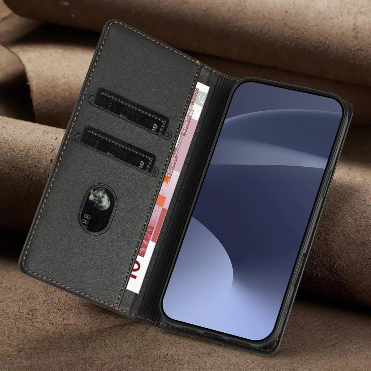 Galaxy S24/ S24 Plus/ S24 Ultra - Klapp Schutz Hülle mit Kartenfach - Top Hüllen