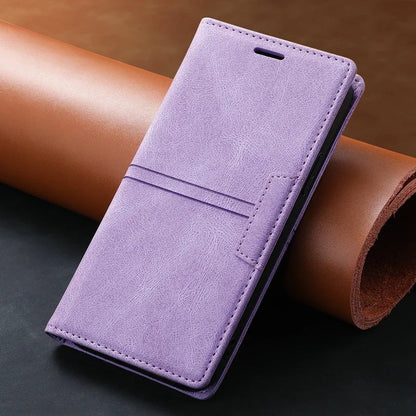 Galaxy S24/ S24 Plus/ S24 Ultra - Schutz Hülle TPU Lederoptik mit Kartenfach und Magnetische Abdeckung - Top Hüllen