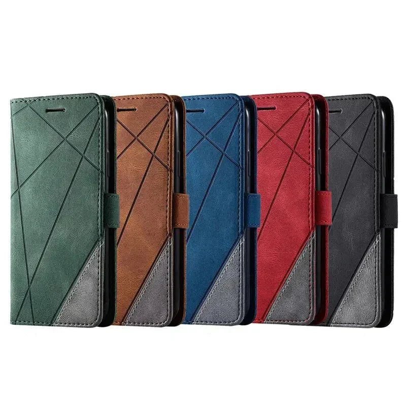 Galaxy S24/ S24 Plus/ S24 Ultra - TPU Lederoptik Brieftasche Flip Schutz Hülle mit Kartenfach, Geldfach - Top Hüllen