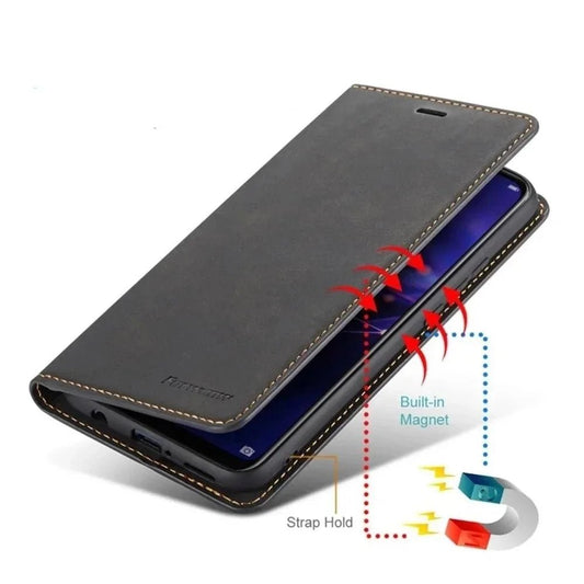Galaxy S25/ S25 Plus/ S25 Ultra - Klapp Schutz Hülle mit Kartenfach, Magnetisch - Top Hüllen