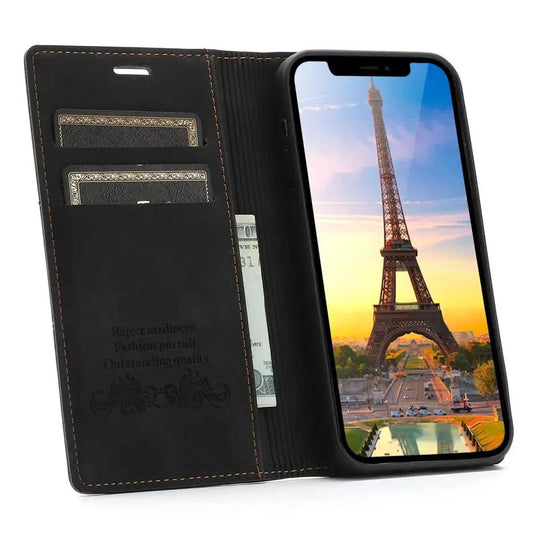 Google Pixel 7/ 7 Pro/ 7 A/ 8/ 8 A/ 8 Pro - Elegante Lederoptik Brieftasche Schutz Hülle mit Kartenfach - Top Hüllen