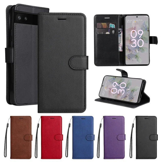 Google Pixel 7/ 7 Pro/ 7 A/ 8/ 8 A/ 8 Pro - PU Lederoptik Brieftasche Schutz Hülle mit Kartenfach, Clip - Top Hüllen