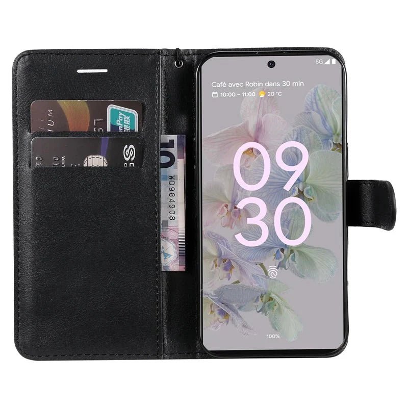 Google Pixel 7/ 7 Pro/ 7 A/ 8/ 8 A/ 8 Pro - PU Lederoptik Brieftasche Schutz Hülle mit Kartenfach, Clip - Top Hüllen