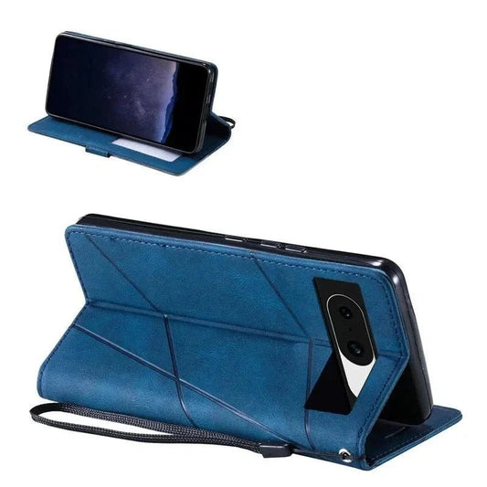 Google Pixel 7/ 7 Pro/ 7 A/ 8/ 8 Pro - PU Lederoptik Brieftasche Schutz Hülle, Kartenfach, Displayschutz - Top Hüllen