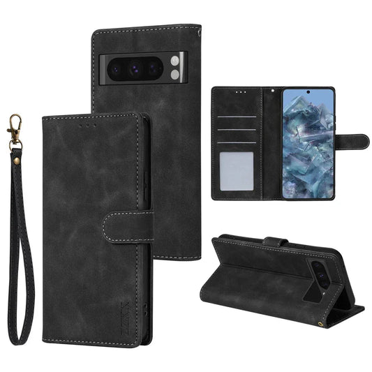 Google Pixel 7/ 7Pro/ 7 A/ 8/ 8 Pro - Lederoptik Flip Schutz Hülle mit Kartenfach - Top Hüllen