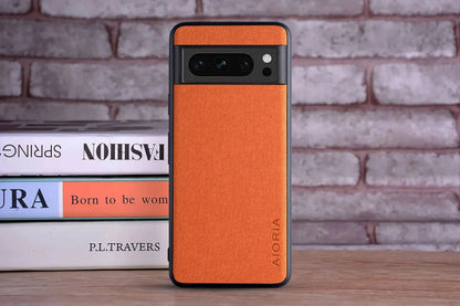 Google Pixel 8/ 8 Pro - Luxus Trend Textil Stoff Lederoptik Schutz Hülle - Top Hüllen