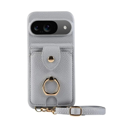 Google Pixel 9/ 9 Pro/ 9 Pro XL - Crossbody Schutz Hülle mit Brieftasche und Ring - Top Hüllen