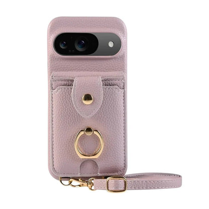 Google Pixel 9/ 9 Pro/ 9 Pro XL - Crossbody Schutz Hülle mit Brieftasche und Ring - Top Hüllen
