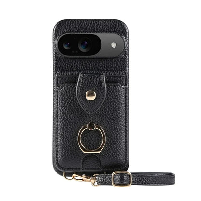 Google Pixel 9/ 9 Pro/ 9 Pro XL - Crossbody Schutz Hülle mit Brieftasche und Ring - Top Hüllen