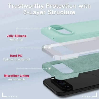 Google Pixel 9/ 9 Pro/ 9 Pro XL - Silikon Schutz Hülle, Stoßfest, Weich - Top Hüllen