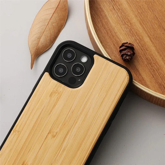 iPhone 13/ Mini/ Pro/ Pro Max - Holz Luxus Bambus Handy Hülle Stoßfest - Top Hüllen