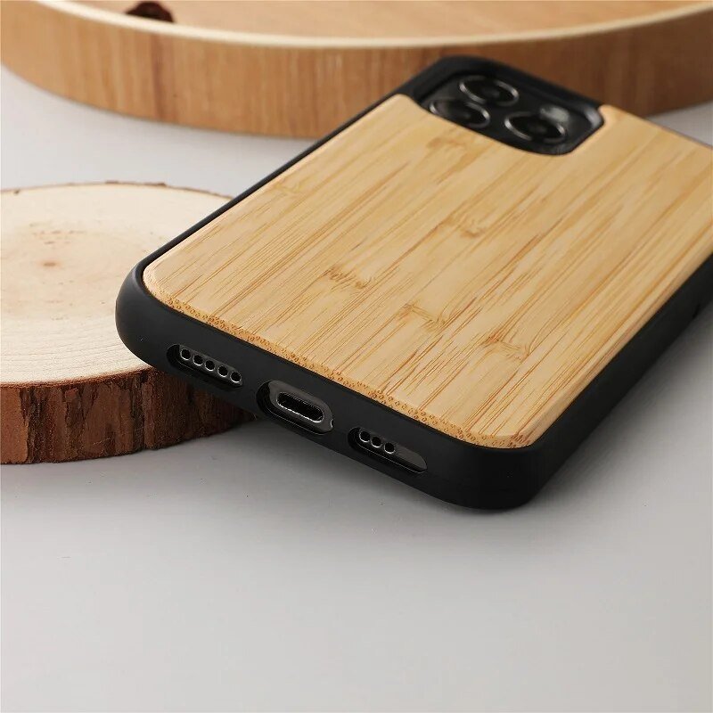 iPhone 13/ Mini/ Pro/ Pro Max - Holz Luxus Bambus Handy Hülle Stoßfest - Top Hüllen