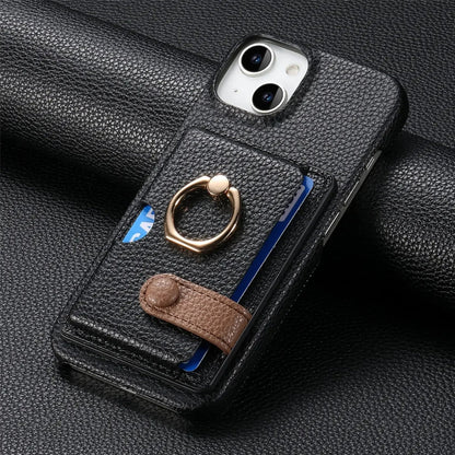 iPhone 13/ Mini/ Pro/ Pro Max - Lederoptik Schutz Hülle Kartenfach und Ring - Top Hüllen