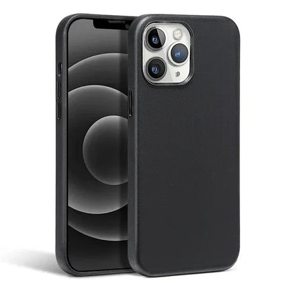 iPhone 13/ Pro/ Mini/ Pro Max - Lederoptik Hülle MagSafe, Stoßfest Bumper - Top Hüllen