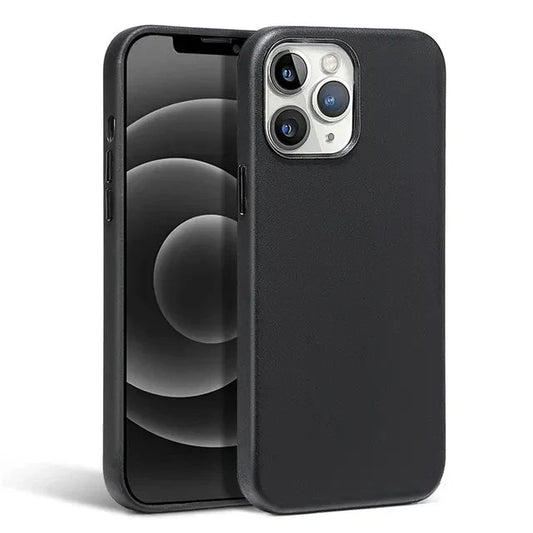 iPhone 13/ Pro/ Mini/ Pro Max - Lederoptik Hülle MagSafe, Stoßfest Bumper - Top Hüllen
