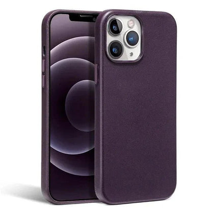 iPhone 13/ Pro/ Mini/ Pro Max - Lederoptik Hülle MagSafe, Stoßfest Bumper - Top Hüllen