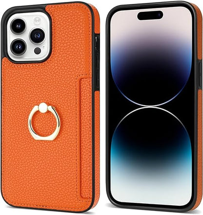iPhone 13/ Pro/ Pro Max - Schutz Hülle mit Ring Halter und Kartenfach - Top Hüllen