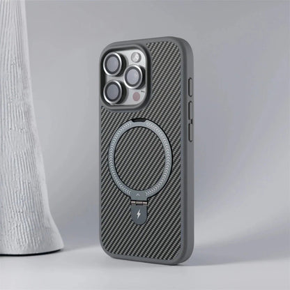iPhone 14/ Pro/ Plus/ Pro Max - Carbon Fiber MagSafe Hülle mit Ring - Top Hüllen