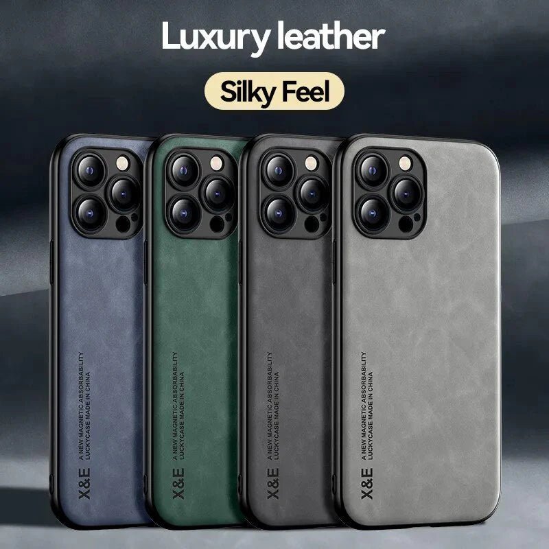 iPhone 14/ Pro/ Plus/ Pro Max - Lederoptik Handy Hülle - Top Hüllen