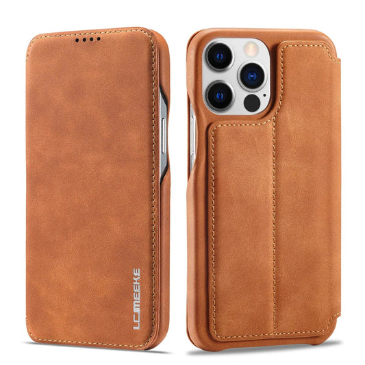 iPhone 14/ Pro/ Plus/ Pro Max - Lederoptik Hülle, Mit Display Abdeckung - Top Hüllen