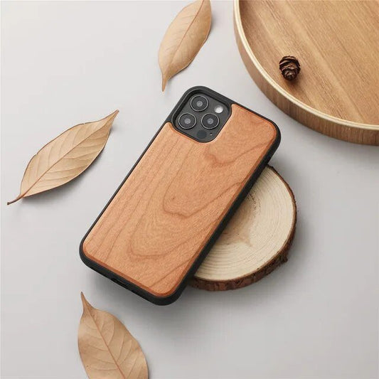 iPhone 15/ Pro/ Plus/ Pro Max - Holz Luxus Bambus Handy Hülle Stoßfest - Top Hüllen