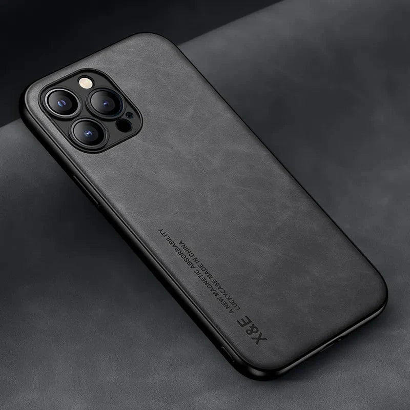 iPhone 15/ Pro/ Plus/ Pro Max - Lederoptik Handy Hülle - Top Hüllen