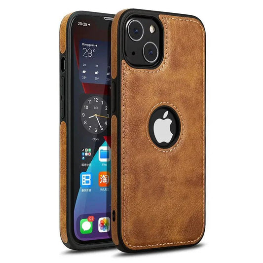 iPhone 15/ Pro/ Plus/ Pro Max - Weiche Business Lederoptik Luxus Schutz Hülle für dein iPhone, Stoßfest - Top Hüllen