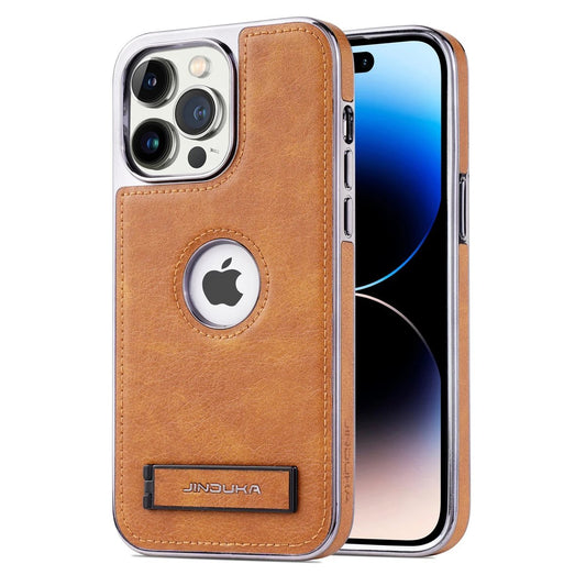 iPhone 15/ Pro/ Pro Max - Lederoptik Schutz Hülle mit Ständer - Top Hüllen