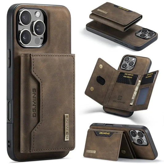 iPhone 16/ Pro/ Plus/ Pro Max - 2 in 1 Magnetische Schutz Hülle mit Portemonnaie - Top Hüllen