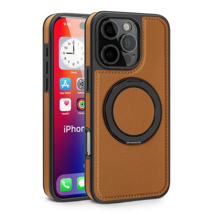 iPhone 16/ Pro/ Plus/ Pro Max - MagSafe Lederoptik Magnetische Schutz Hülle mit Ring - Top Hüllen