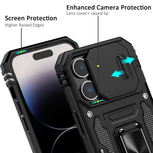 iPhone 16/ Pro / Plus/ Pro Max - MagSafe Schutz Hülle mit Ring, Stoßfest - Top Hüllen
