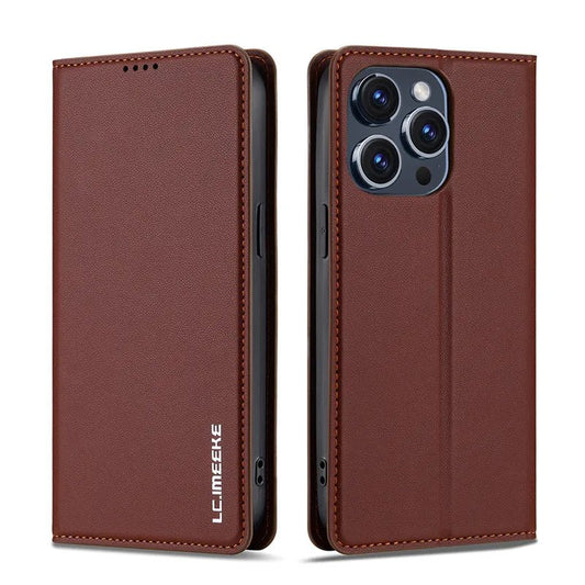 iPhone 16/ Pro/ Plus/ Pro Max - Schutz Hülle mit Magnetischer Abdeckung und Kartenfach - Top Hüllen