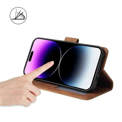 iPhone 16/ Pro/ Plus/ Pro Max - Schutz Klapp Hülle, Kartenfach, Displayschutz - Top Hüllen