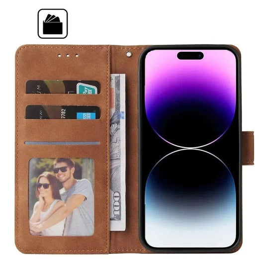 iPhone 16/ Pro/ Plus/ Pro Max - Schutz Klapp Hülle, Kartenfach, Displayschutz - Top Hüllen