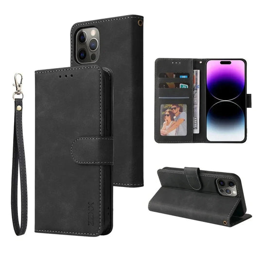 iPhone 16/ Pro/ Plus/ Pro Max - Schutz Klapp Hülle, Kartenfach, Stoßfest - Top Hüllen