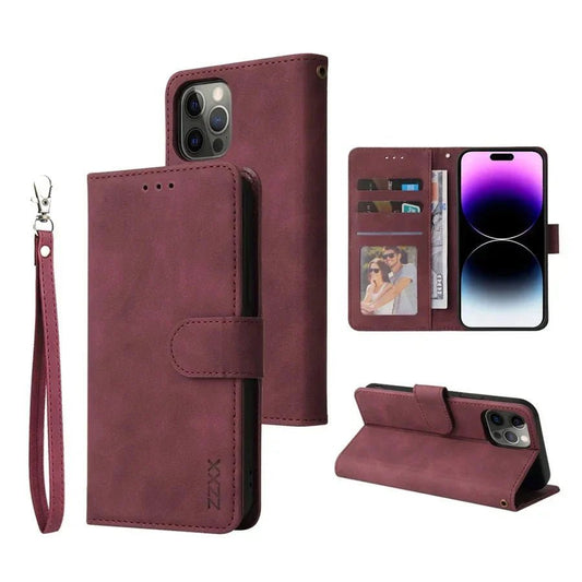 iPhone 16/ Pro/ Plus/ Pro Max - Schutz Klapp Hülle, Kartenfach, Stoßfest - Top Hüllen