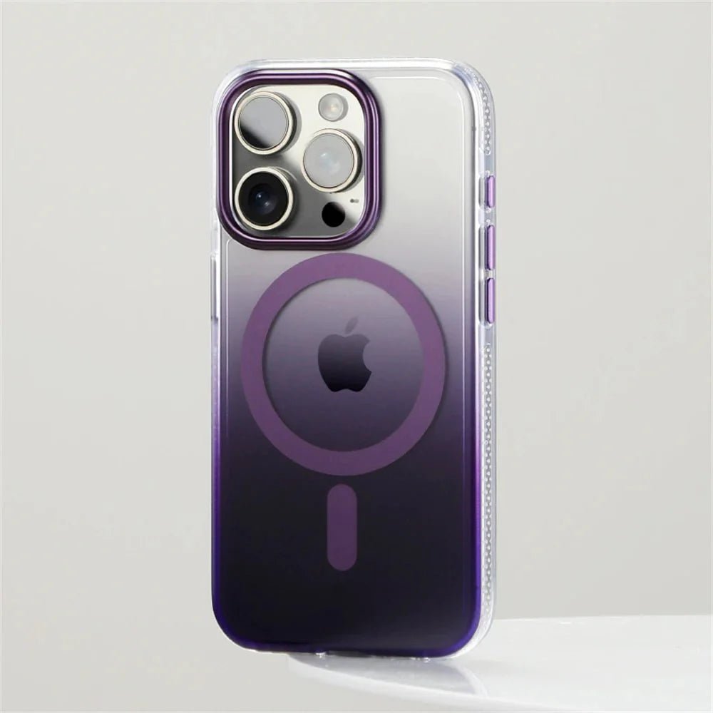iPhone 16/ Pro/ Plus/ Pro Max - Transparente Farbverlauf MagSafe Schutz Hülle, Staubdicht - Top Hüllen
