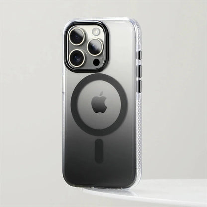 iPhone 16/ Pro/ Plus/ Pro Max - Transparente Farbverlauf MagSafe Schutz Hülle, Staubdicht - Top Hüllen