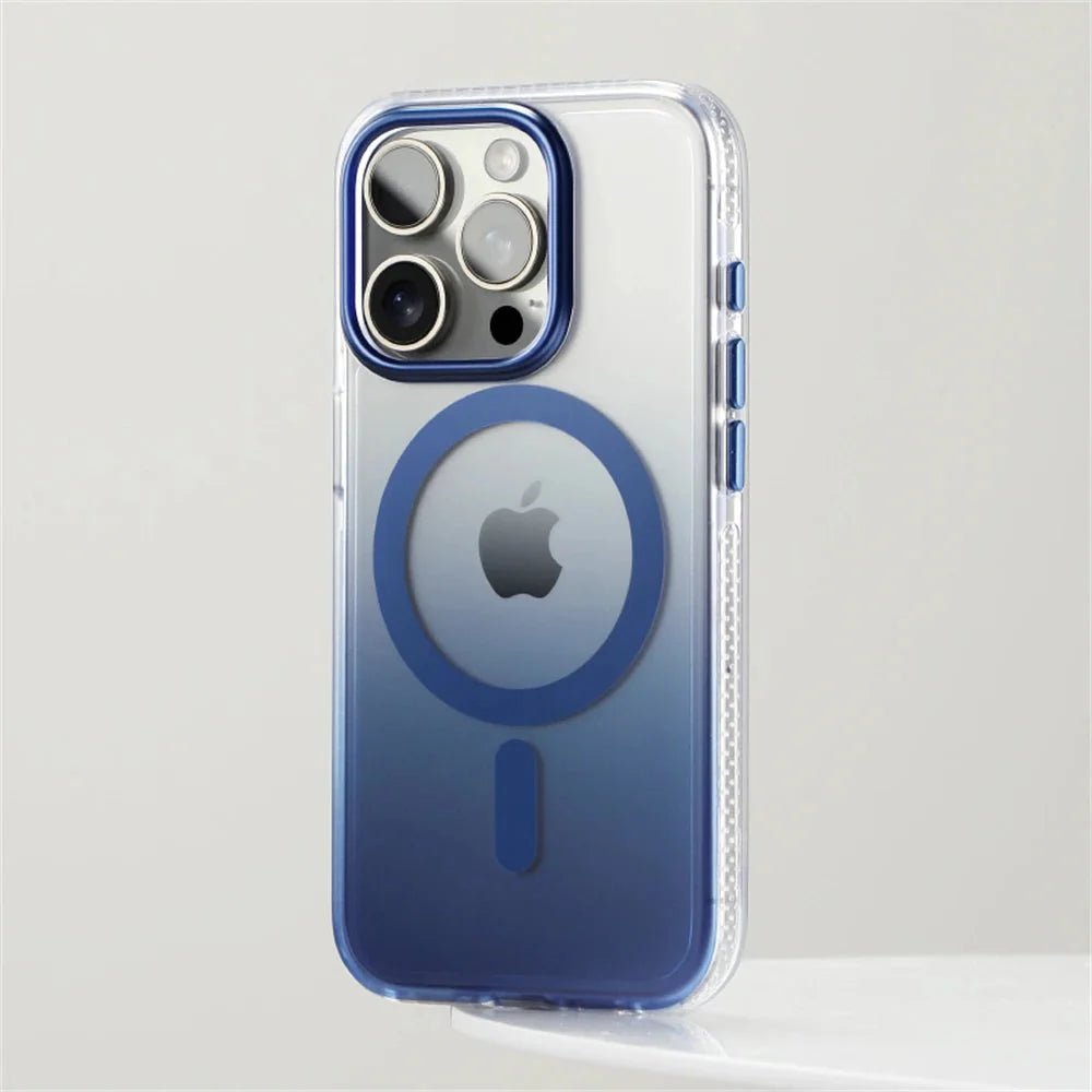 iPhone 16/ Pro/ Plus/ Pro Max - Transparente Farbverlauf MagSafe Schutz Hülle, Staubdicht - Top Hüllen