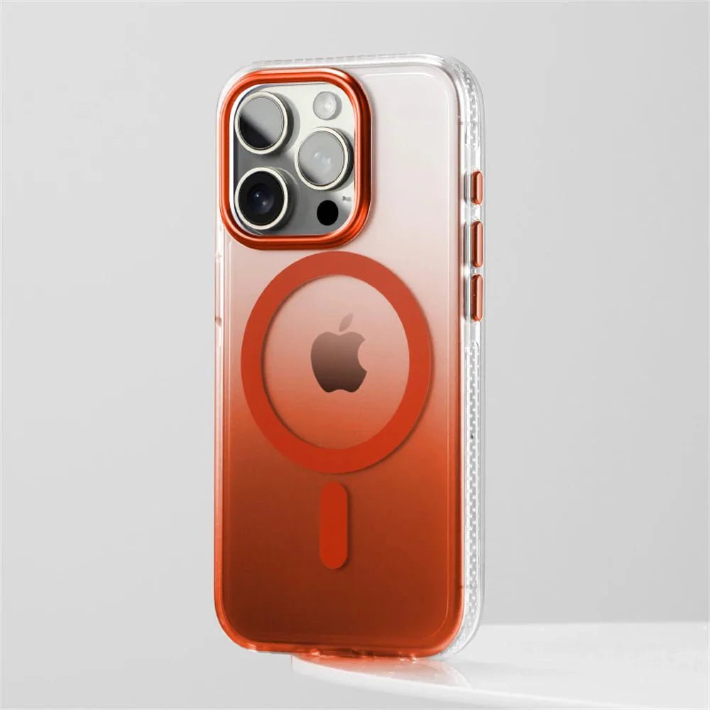 iPhone 16/ Pro/ Plus/ Pro Max - Transparente Farbverlauf MagSafe Schutz Hülle, Staubdicht - Top Hüllen
