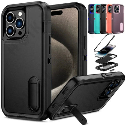 iPhone 16/ Pro/ Plus/ Pro Max - Vollständige Robuste Schutzhülle mit Display Schutz - Top Hüllen