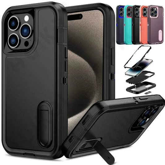 iPhone 16/ Pro/ Plus/ Pro Max - Vollständige Robuste Schutzhülle mit Display Schutz - Top Hüllen